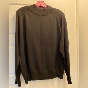 Time and Tru mock neck sweater, size L, black